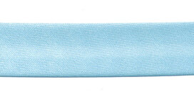 Licht blauw gevouwen satijnen biaisband 20 mm (25 meter) Licht blauw gevouwen satijnen biaisband 20 mm (25 meter)