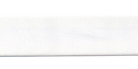 Wit gevouwen satijnen biaisband 20 mm (25 meter) Wit gevouwen satijnen biaisband 20 mm (25 meter)