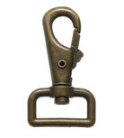 Metalen musketonhaak/sleutelhanger bronskleurig ZWAAR 25 mm (10 stuks) Metalen musketonhaak/sleutelhanger bronskleurig ZWAAR 25 mm (10 stuks)