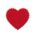 Applicatie hart rood vilt middel 35 x 35 mm (ca. 100 stuks) Applicatie hart rood vilt middel 35 x 35 mm (ca. 100 stuks)