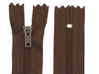 Niet-deelbare nylon rits 3 mm bruin (#570) 12,5 cm (12 stuks) Niet-deelbare nylon rits 3 mm bruin (#570) 12,5 cm (12 stuks)