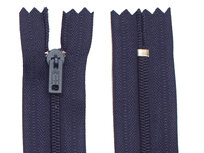 Niet-deelbare nylon rits 3 mm donker blauw (#919) 15 cm (12 stuks) Niet-deelbare nylon rits 3 mm donker blauw (#919) 15 cm (12 stuks)