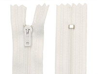 Niet-deelbare nylon rits 3 mm wit (#501) 17,5 cm (12 stuks) Niet-deelbare nylon rits 3 mm wit (#501) 17,5 cm (12 stuks)