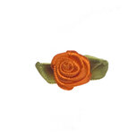 Roosje satijn oranje op blad 15 x 25 mm (ca. 25 stuks) Roosje satijn oranje op blad 15 x 25 mm (ca. 25 stuks)