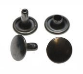 Holniet oud zilverkleurig staal 9 mm met dubbele kop (ca. 1000 sets) Holniet oud zilverkleurig staal 9 mm met dubbele kop (ca. 1000 sets)