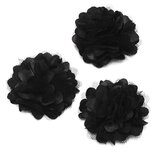 Bloem stof zwart ca. 5 cm (5 stuks) Bloem stof zwart ca. 5 cm (5 stuks)