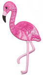 Opstrijkbare applicatie flamingo roze (5 stuks) Opstrijkbare applicatie flamingo roze (5 stuks)