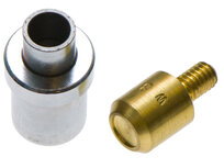 Magnetische stempelset voor 9 mm holnieten met dubbele kop t.b.v. handpers Magnetische stempelset voor 9 mm holnieten met dubbele kop t.b.v. handpers