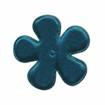 Applicatie bloem donker petrol satijn effen middel 35 mm (ca. 100 stuks) Applicatie bloem donker petrol satijn effen middel 35 mm (ca. 100 stuks)