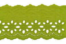 Broderie groen KATOEN 75 mm (ca. 13,5 m) Broderie groen KATOEN 75 mm (ca. 13,5 m)