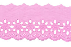 Broderie roze KATOEN 75 mm (ca. 13,5 m) Broderie roze KATOEN 75 mm (ca. 13,5 m)