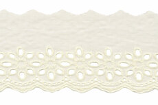 Broderie ivoor KATOEN 75 mm (ca. 13,5 m) Broderie ivoor KATOEN 75 mm (ca. 13,5 m)
