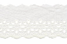 Broderie creme KATOEN 75 mm (ca. 13,5 m) Broderie creme KATOEN 75 mm (ca. 13,5 m)