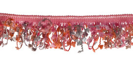Elastisch franjeband met multicolor mini kwastjes roze-meloen-grijs ca. 30 mm (ca. 10 meter) Elastisch franjeband met multicolor mini kwastjes roze-meloen-grijs ca. 30 mm (ca. 10 meter)