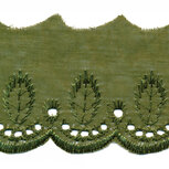 Broderie olijfgroen 50 mm (ca. 13,5 m) Broderie olijfgroen 50 mm (ca. 13,5 m)