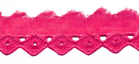 Broderie fuchsia 25 mm (ca. 13,5 m) Broderie fuchsia 25 mm (ca. 13,5 m)
