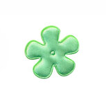 Applicatie bloem mintgroen satijn effen klein 25 mm (ca. 100 stuks) Applicatie bloem mintgroen satijn effen klein 25 mm (ca. 100 stuks)