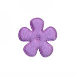 Applicatie bloem lila satijn effen klein 25 mm (ca. 100 stuks) Applicatie bloem lila satijn effen klein 25 mm (ca. 100 stuks)