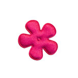 Applicatie bloem fuchsia satijn effen klein 25 mm (ca. 100 stuks) Applicatie bloem fuchsia satijn effen klein 25 mm (ca. 100 stuks)