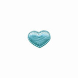 Applicatie hart licht aqua satijn effen mini 15x12 mm (ca. 100 stuks) Applicatie hart licht aqua satijn effen mini 15x12 mm (ca. 100 stuks)