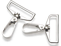 Metalen musketonhaak/sleutelhanger strak zilverkleurig 38 mm (10 stuks) Metalen musketonhaak/sleutelhanger strak zilverkleurig 38 mm (10 stuks)