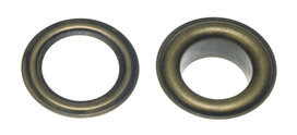Nestels 14 mm (maat #28) bronskleurig staal (ca. 50 sets) Nestels 14 mm (maat #28) bronskleurig staal (ca. 50 sets)