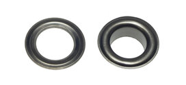 Nestels 10 mm (maat #25) oud zilverkleurig staal (ca. 50 sets) Nestels 10 mm (maat #25) oud zilverkleurig staal (ca. 50 sets)