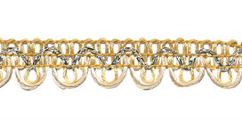 2-kleurig schulpband ivoor/goud-creme met zilverdraad 15 mm (ca. 16 meter) 2-kleurig schulpband ivoor/goud-creme met zilverdraad 15 mm (ca. 16 meter)