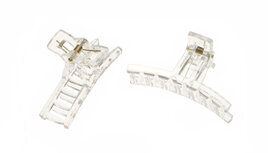Kunststof haarklem doorzichtig 6,5 cm (12 stuks) Kunststof haarklem doorzichtig 6,5 cm (12 stuks)