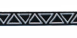 Sierband Ibiza stijl zwart-wit 12 mm (ca. 22 m) Sierband Ibiza stijl zwart-wit 12 mm (ca. 22 m)