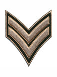Opstrijkbare applicatie leger/army legergroen met 2 zandkleurige strepen (5 stuks) Opstrijkbare applicatie leger/army legergroen met 2 zandkleurige strepen (5 stuks)