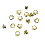 Nestels 4 mm (maat #261) goudkleurig staal (ca. 1.000 stuks) Nestels 4 mm (maat #261) goudkleurig staal (ca. 1.000 stuks)
