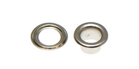Nestels 5 mm (maat #309) vernikkeld staal (ca. 100 sets) Nestels 5 mm (maat #309) vernikkeld staal (ca. 100 sets)