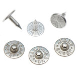 Jeans spijker zilverkleurig staal 10 mm #802 (ca. 500 sets) Jeans spijker zilverkleurig staal 10 mm #802 (ca. 500 sets)