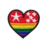 Opstrijkbare applicatie hart met regenboog en sterretjes (5 stuks) Opstrijkbare applicatie hart met regenboog en sterretjes (5 stuks)