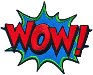 Opstrijkbare applicatie 'WOW!' (5 stuks) Opstrijkbare applicatie 'WOW!' (5 stuks)