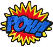 Opstrijkbare applicatie 'POW!' (5 stuks) Opstrijkbare applicatie 'POW!' (5 stuks)