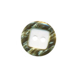 Knoop wit met opstaande rand gestreept wit/bruin 15 mm (ca. 50 stuks) Knoop wit met opstaande rand gestreept wit/bruin 15 mm (ca. 50 stuks)
