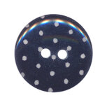 Knoop donker blauw met witte stippen 25 mm (ca. 25 stuks) Knoop donker blauw met witte stippen 25 mm (ca. 25 stuks)