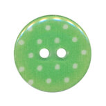 Knoop appelgroen met witte stippen 25 mm (ca. 25 stuks) Knoop appelgroen met witte stippen 25 mm (ca. 25 stuks)