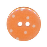 Knoop oranje met witte stippen 25 mm (ca. 25 stuks) Knoop oranje met witte stippen 25 mm (ca. 25 stuks)