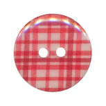 Knoop geruit rood/wit 25 mm (ca. 25 stuks) Knoop geruit rood/wit 25 mm (ca. 25 stuks)