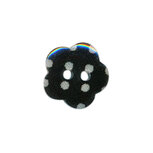 Bloemknoop zwart met witte stip 15 mm (ca. 50 stuks) Bloemknoop zwart met witte stip 15 mm (ca. 50 stuks)