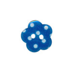 Bloemknoop petrol met witte stip 15 mm (ca. 50 stuks) Bloemknoop petrol met witte stip 15 mm (ca. 50 stuks)