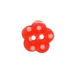 Bloemknoop oranje met witte stip 15 mm (ca. 50 stuks) Bloemknoop oranje met witte stip 15 mm (ca. 50 stuks)