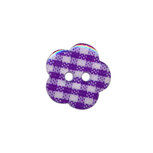 Bloemknoop geruit paars/wit 15 mm (ca. 50 stuks) Bloemknoop geruit paars/wit 15 mm (ca. 50 stuks)