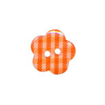 Bloemknoop geruit oranje/wit 15 mm (ca. 50 stuks) Bloemknoop geruit oranje/wit 15 mm (ca. 50 stuks)