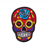Opstrijkbare applicatie sugar skull rood (5 stuks) Opstrijkbare applicatie sugar skull rood (5 stuks)