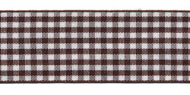 Ruit band bruin-wit 25 mm (ca. 45 m) Ruit band bruin-wit 25 mm (ca. 45 m)