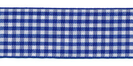 Ruit band kobalt blauw-wit 25 mm (ca. 45 m) Ruit band kobalt blauw-wit 25 mm (ca. 45 m)